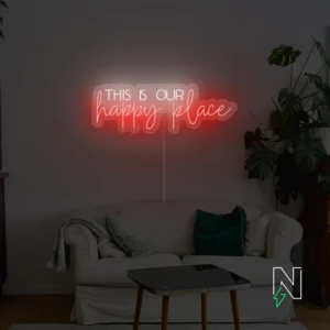 This Is Our Happy Place Neon Sign