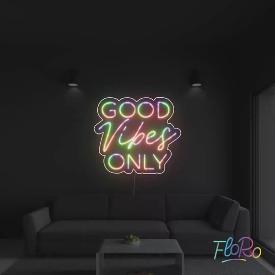 Good Vibes Only Neon Sign FloRo